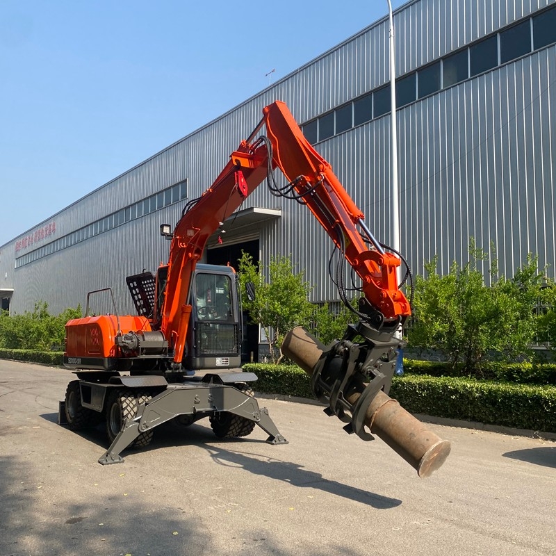 輪式抓木機在工地上怎么使用？